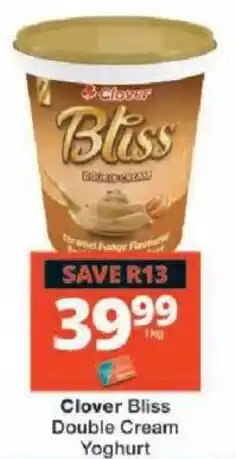 Checkers Clover Bliss Double Cream Yoghurt offer