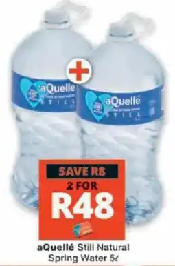 Checkers aQuellé Still Natural Spring Water offer
