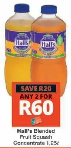 Checkers Hall's Blended Fruit Squash Concentrate offer