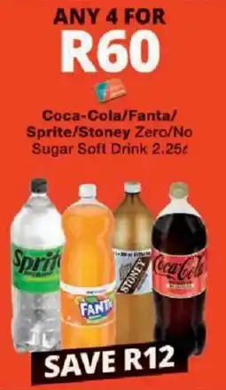 Checkers Coca-Cola/Fanta/Sprite/Stoney Zero/No Sugar Soft Drink offer