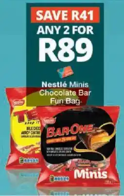 Checkers Nestlé Minis Chocolate Bar Fun Bag offer