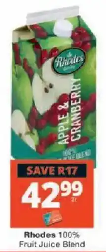 Checkers Rhodes 100% Fruit Juice Blend offer