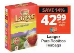 Checkers Laager Pure Rooibos Teabags offer