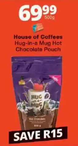 Checkers House of Coffees Hug-in-a Mug Hot Chocolate Pouch offer