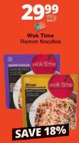 Checkers Wok Time Ramen Noodles offer