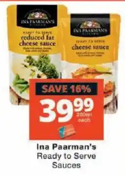 Checkers Ina Paarman's Ready to Serve Sauces offer