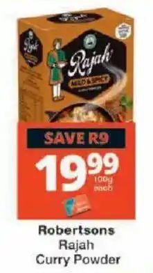 Checkers Robertsons Rajah Curry Powder offer