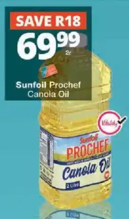 Checkers Sunfoil Prochef Canola Oil offer