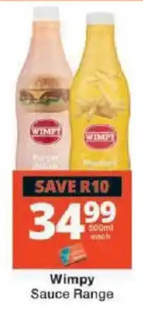 Checkers Wimpy Sauce Range offer