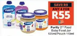 Checkers Purity 2nd Food Baby Food Jar offer