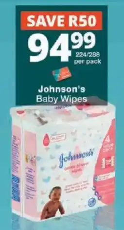Checkers Johnson's Baby Wipes offer