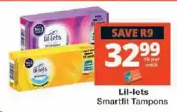 Checkers Lil-lets Smartfit Tampons offer