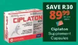 Checkers Ciplaton Supplement Capsules offer