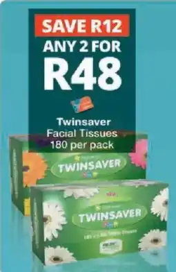 Checkers Twinsaver Facial Tissues offer