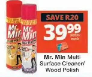 Checkers Mr. Min Multi Surface Cleaner/Wood Polish offer