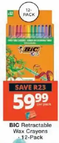 Checkers BIC Retractable Wax Crayons offer