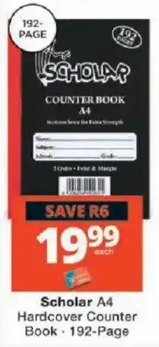Checkers Scholar A4 Hardcover Counter Book offer