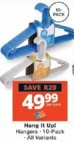 Checkers Hang It Up! Hangers offer