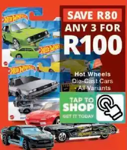 Checkers Hot Wheels Die-Cast Cars offer