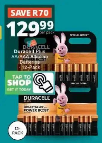 Checkers Duracell Plus AA/AAA Alkaline Batteries offer