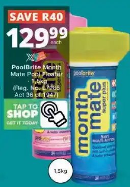 Checkers PoolBrite Month Mate Pool Floater offer