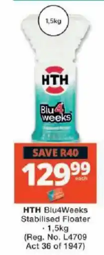 Checkers HTH Blu4Weeks Stabilised Floater offer