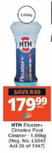Checkers HTH Floater+ Chlorine Pool Cleaner offer