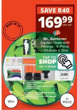 Checkers Mr. Gardener Garden Hose with Fittings offer