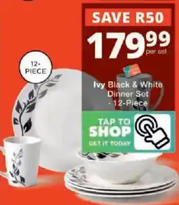 Checkers Ivy Black & White Dinner Set offer