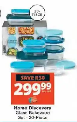 Checkers Home Discovery Glass Bakeware Set offer