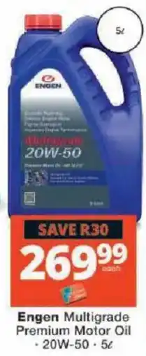 Checkers Engen Multigrade Premium Motor Oil offer