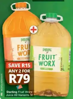 Checkers Hyper Darling Fruit Worx Juice offer