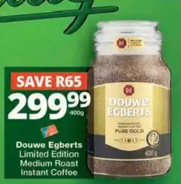 Checkers Hyper Douwe Egberts Limited Edition Medium Roast Instant Coffee offer