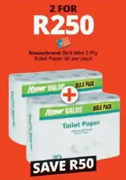 Checkers Hyper Housebrand Soft Mini 2-Ply Toilet Paper offer