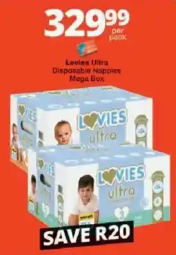 Checkers Hyper Lovies Ultra Disposable Nappies Mega Box offer