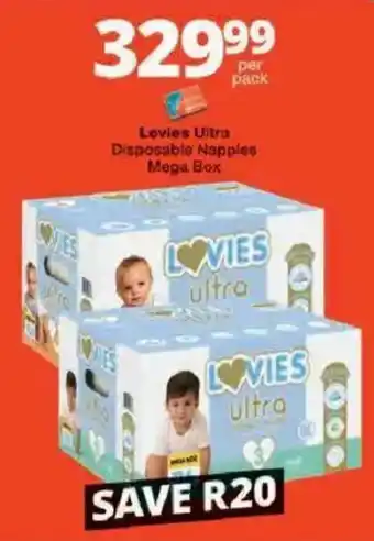 Lovies Ultra Disposable Nappies Mega Box