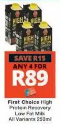 Checkers Hyper First Choice High Protein Recovery Low Fat Milk offer