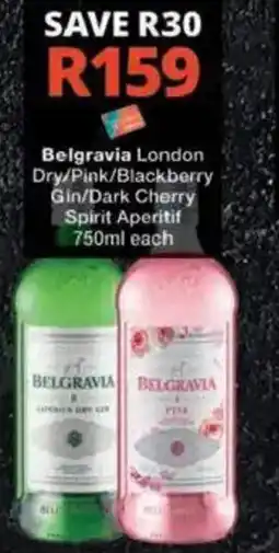 Checkers Hyper Belgravia London Dry/Pink/Blackberry Gin/Dark Cherry Spirit Aperitif offer