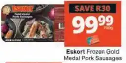 Checkers Hyper Eskort Frozen Gold Medal Pork Sausages offer