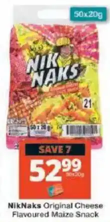 Checkers Hyper NikNaks Original Cheese Flavoured Maize Snack offer