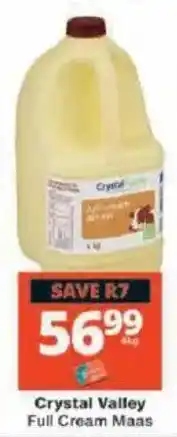Checkers Hyper Crystal Valley Full Cream Maas offer
