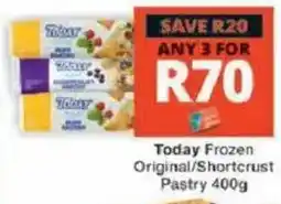 Checkers Hyper Today Frozen Original/Shortcrust Pastry offer
