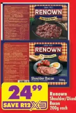 Shoprite Renown Shoulder/Diced Bacon offer