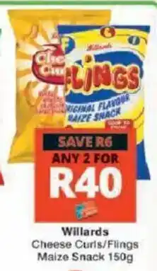 Checkers Hyper Willards Cheese Curls/Flings offer