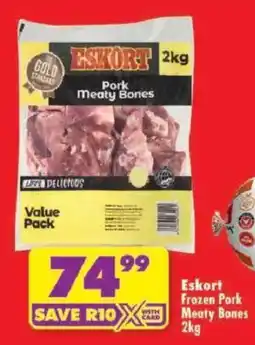 Shoprite Eskort Frozen Pork Meaty Bones offer
