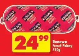 Shoprite Renown French Polony offer