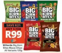 Checkers Hyper Willards Big Korn Bites Maize Chips offer