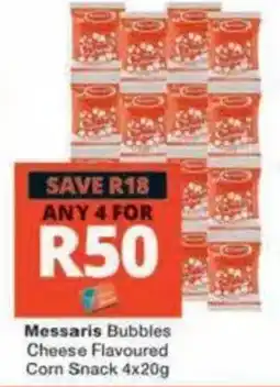 Checkers Hyper Messaris Bubbles Cheese Flavoured Corn Snack offer