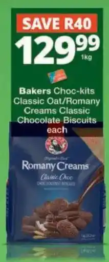 Checkers Hyper Bakers Choc-kits Classic Oat/Romany Creams Classic Chocolate Biscuits offer