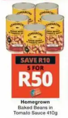 Checkers Hyper Homegrown Baked Beans in Tomato Sauce offer